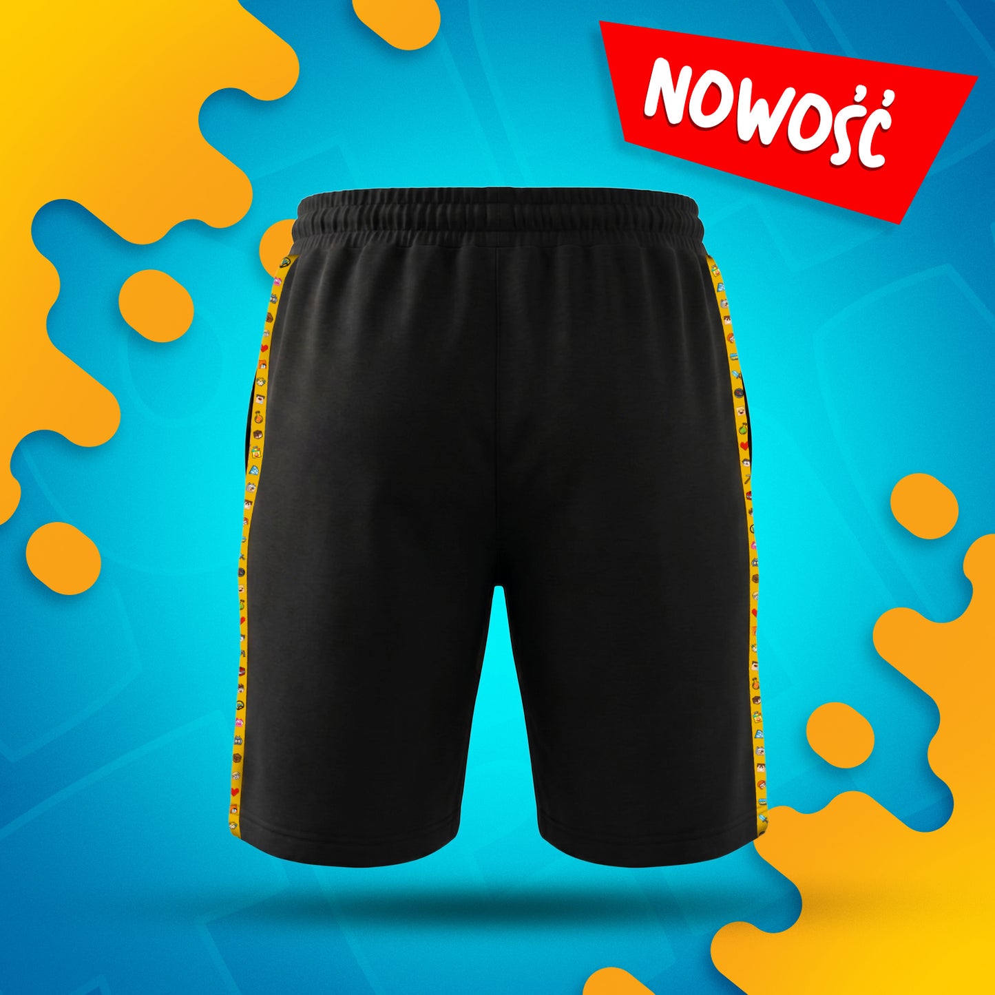 SPODENKI *PREMIUM* Z PASKAMI WOJAN TEAM – CZARNE