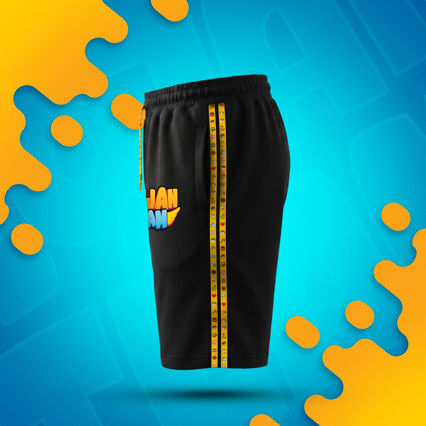 SPODENKI *PREMIUM* Z PASKAMI WOJAN TEAM – CZARNE