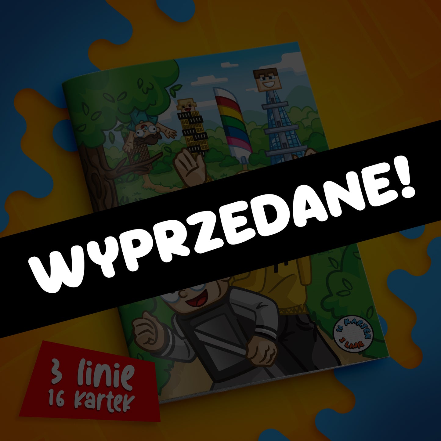 ZESZYT W 3 LINIE A5 - 16 KARTEK - LEŚNE WOJANOWICE - 2025