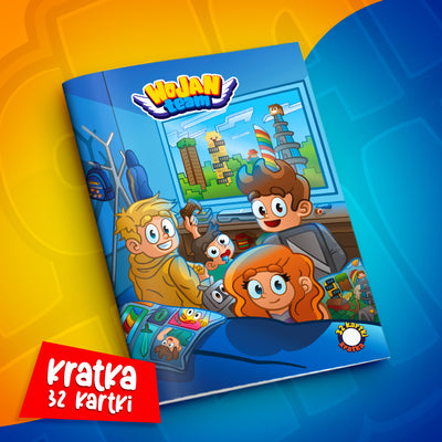 ZESZYT SZKOLNY W KRATKĘ A5 – 32 KARTKI – GAMING WOJAN TEAM – 2026