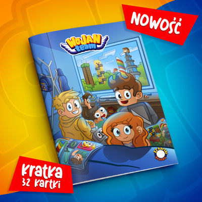 ZESZYT W KRATKĘ A5 – 32 KARTKI – GAMING WOJAN TEAM – 2026