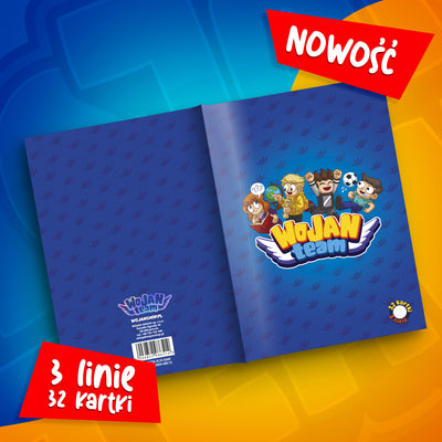 ZESZYT W 3 LINIE A5 – 32 KARTKI – EKIPA WOJAN TEAM – 2026