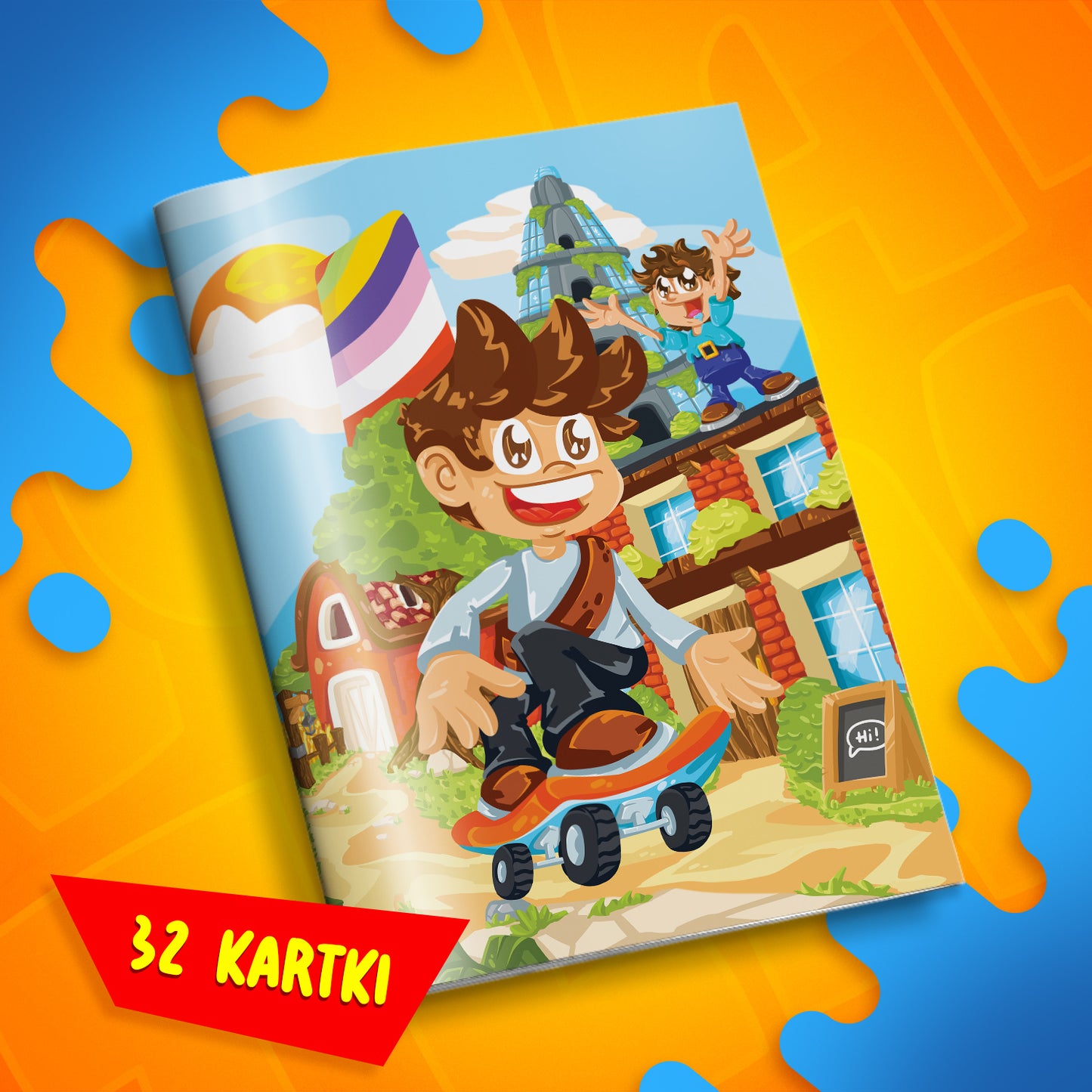 ZESZYT W KRATKĘ A5 - 32 KARTKI - WOJAN NA DESCE