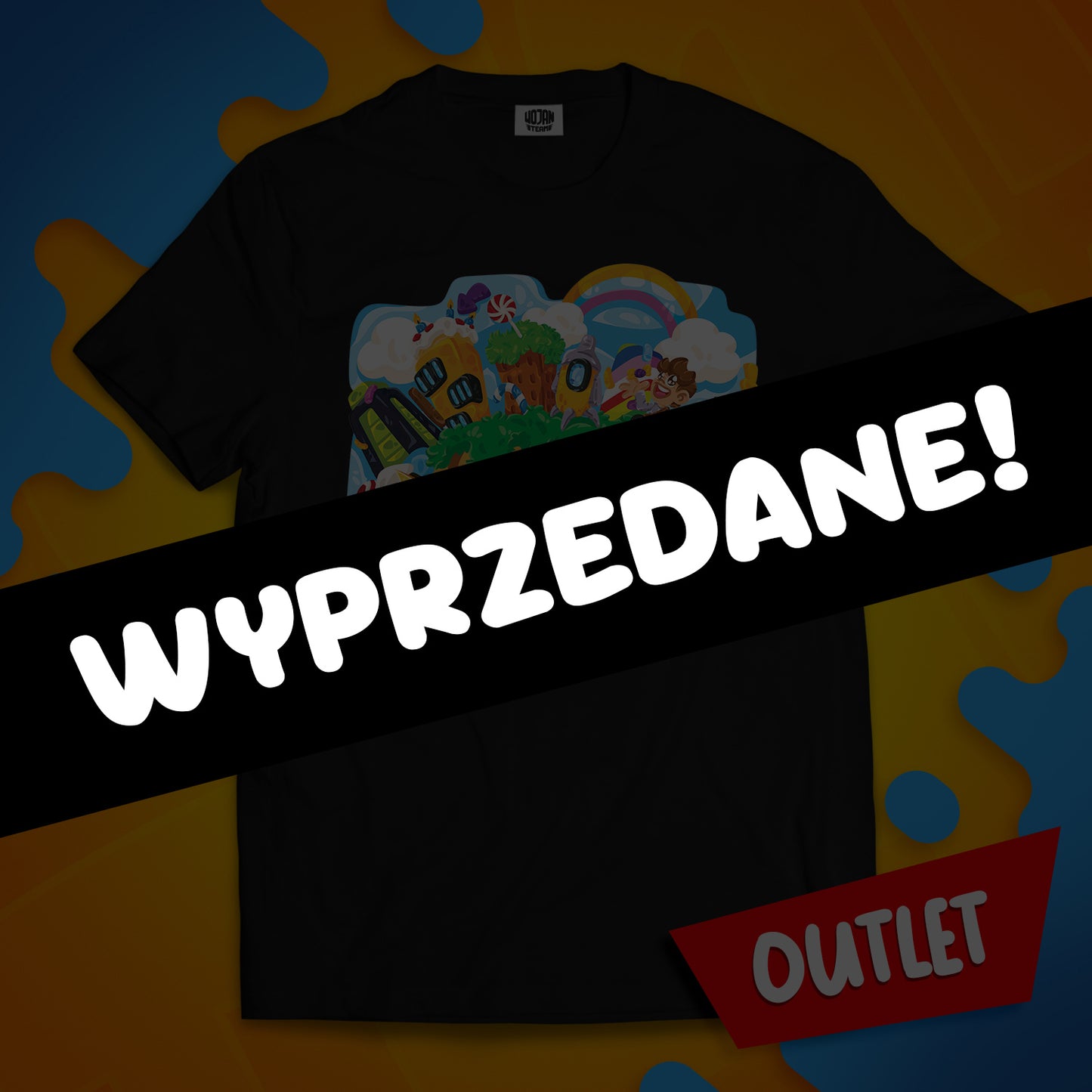 KOSZULKA PLANETA WOJANOWIC - CZARNA